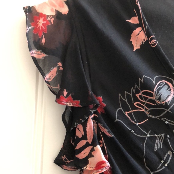 Eva Blue Vintage Floral Beaded Midi Dress - Picture 4 of 16